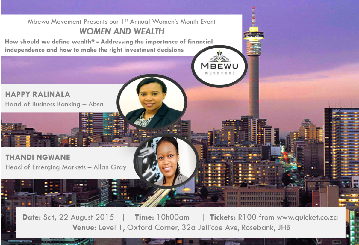Mbewu Movement Annual Womens Day Event – Women and Wealth